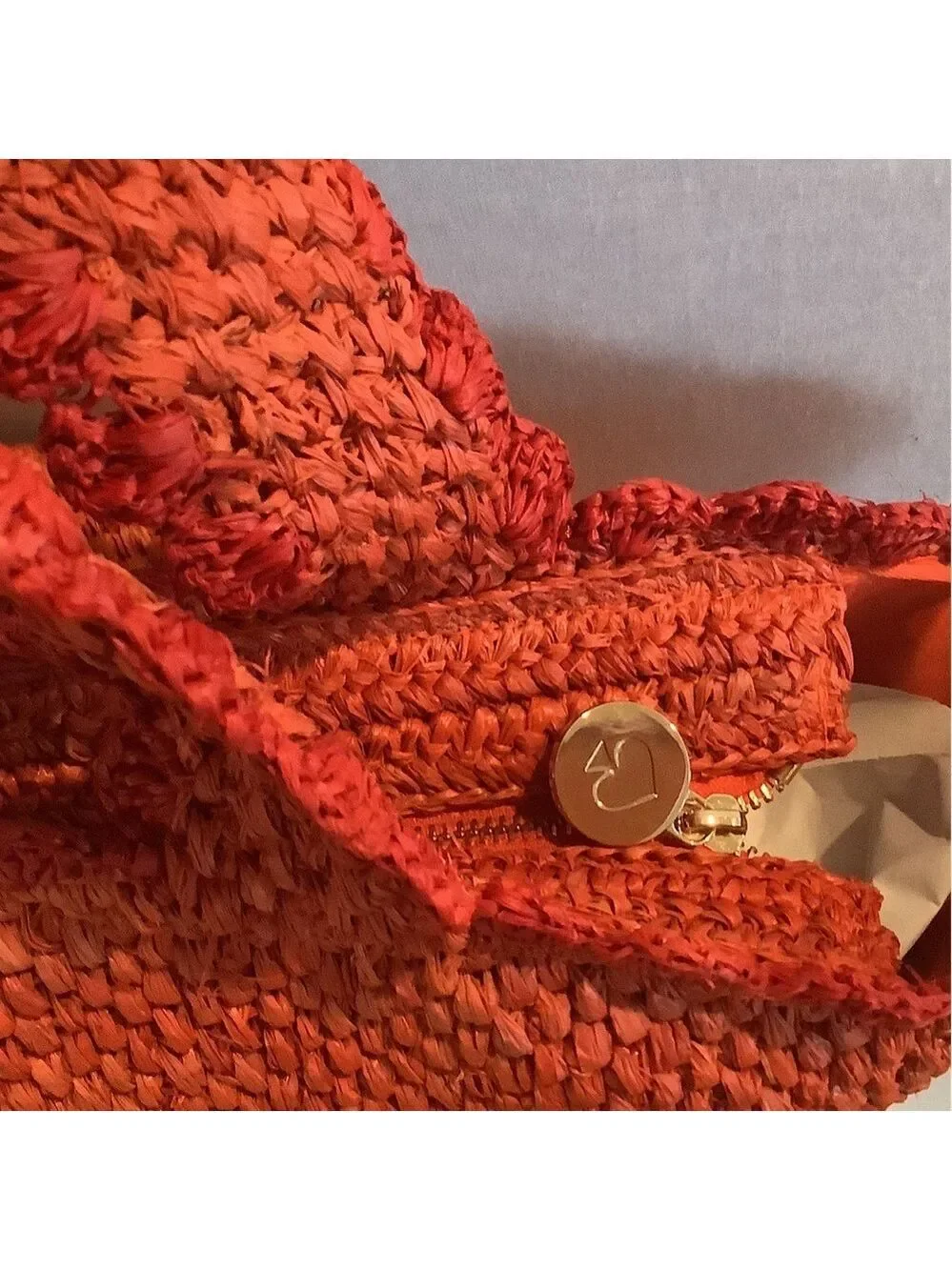 Kate Spade x Target Raffia Bow Tote Bag Red New